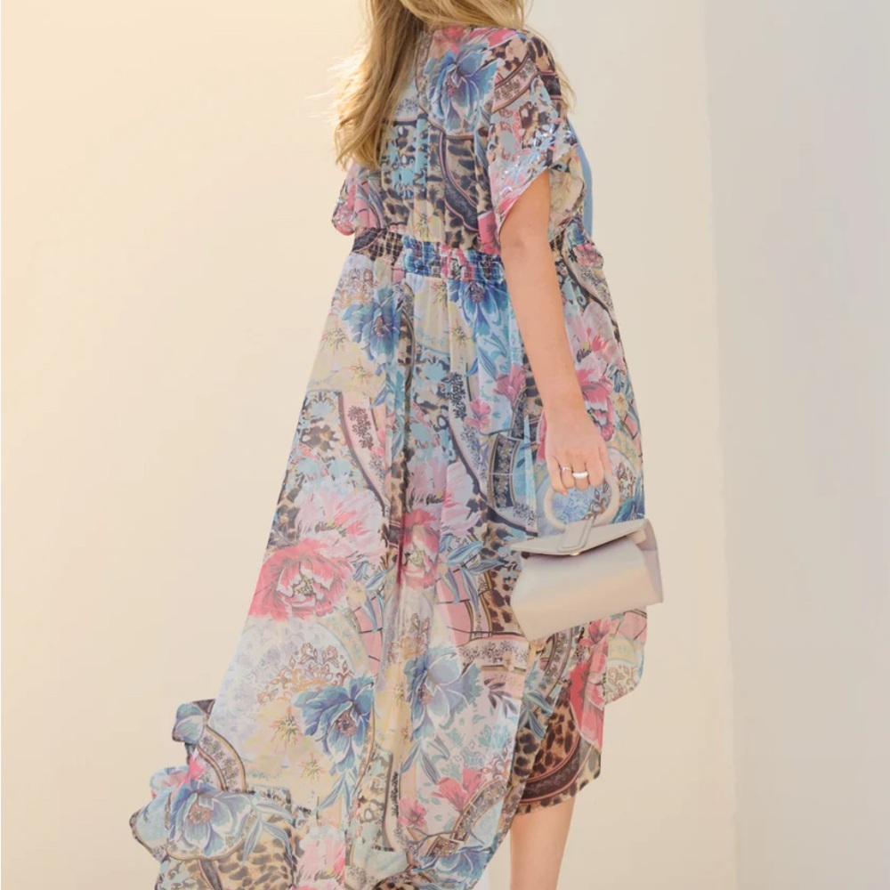 VENUS Floral and Animal Print Maxi Dress - Multicolor
